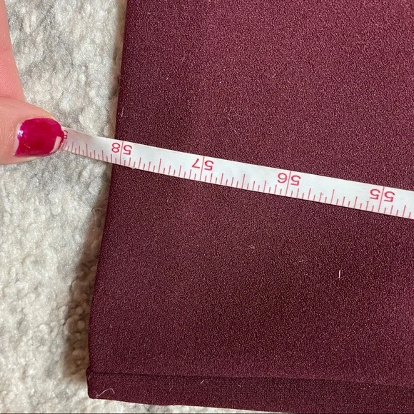 Adrianna Papell Burgundy Lace Long Sleeve Jumpsuit - Picture 9 of 13